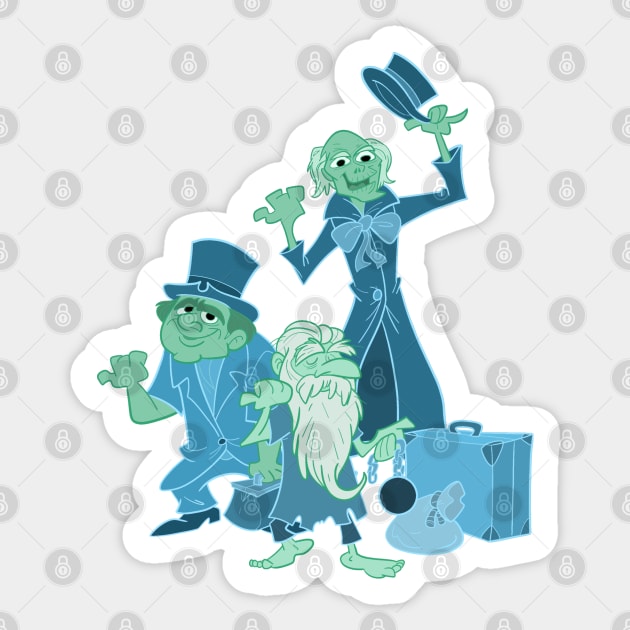 Hitchhiking Spirits Sticker by toonbaboon